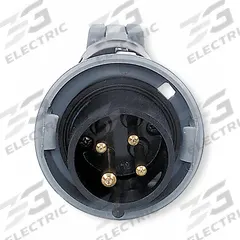HUBBELL Pin and Sleeve Plug: Black, 600V AC, Three Phase, 20 A, 3 Pole, 4 Wire, IEC Grounding (MPN HBL420P5W). Key specifications — Brand: HUBBELL.