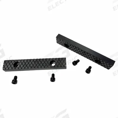 PALMGREN Standard Jaw Plate Kit: Steel, For 5 1/4 in Vise Jaw Wd, Fasteners - Screw-In Vise Jaw Caps