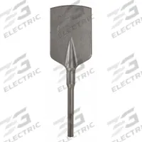 BOSCH Chisel Bit: 5 in Head Wd, 15 in Overall Lg, 45/64 in Shank Dia (MPN HS1906). Key specifications — attr253714: Asphalt; attr277143: BOSCH.