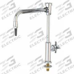 INSTOCK Laboratory Faucet: Faucet, Single-Post, For Cold Water Media, 1 Handles, 1 Outlets, Brass (MPN GRL611-8VB). Key specifications — Brand: INSTOCK; Color/Finish: Chrome; Inlet Connection Type: IPS; Index Text: CW; Product Type: Faucet; Index Color: Green; Flow Pattern: Inline.