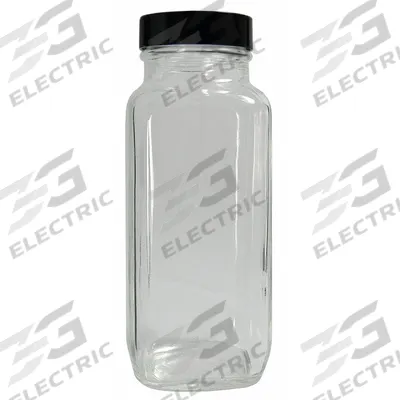 QORPAK Mixing/Storage/Sampling Bottle: 60 mL, 28-400, Phenolic, Pulp/Vinyl, Colorless - Rectangular Glass Lab Bottles