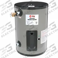 RHEEM-RUUD Point-of-Use Electric Water Heater: 208V, 10 gal, 6,000 W, Single Phase, 22.87 in Ht (MPN EGSP10 208V). Key specifications — Phase: Single; Brand: RHEEM-RUUD.