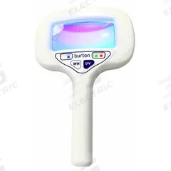 BURTON LED UV and White Magnifier with Power Co: LED, 3288 lux @ 6 in, 3800K, 95 CRI, 100 to 240V AC (MPN UV604LED). Key specifications — Operating Voltage: 100 to 240V AC; Illumination: 3288 lux @ 6 in; Magnification: 2.25x; Includes Ultraviolet Light: Yes; Power Source: AC Adapter; Manufacturer Part Number: UV604LED; Brand: BURTON; Color Temperature: 3800K.