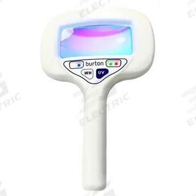 BURTON LED UV and White Magnifier with Power Co: LED, 3288 lux @ 6 in, 3800K - Handheld Magnifier Medical Lights