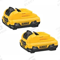 DEWALT Battery: 12V MAX*, 3 Ah, 2 Batteries Included, 12V DC (MPN DCB124-2). Key specifications — attr1278107: Not Oil-Resistant.