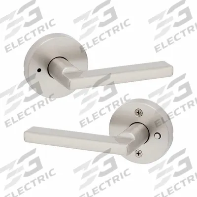 KWIKSET Door Lever Lockset: Privacy Lever Locksets, Nickel