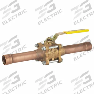 MILWAUKEE VALVE Manual Two-Way Ball Valve: 1 in, Bronze, Straight, MNPT x Tube - Oxygen-Cleaned Brass Ball Valves