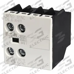 EATON Auxiliary Contact: 1NO/1NC, 16 A Max Current (AC), Front Mount, Front-Mounted (MPN XTCEXFAC11). Key specifications — Brand: EATON; Compatible with Series: XTRE Control Relays.