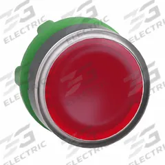 SCHNEIDER Flush Push Button: Red, 22 mm Mounting Size, Non-Metallic, Momentary (MPN ZB5AW343). Key specifications — Brand: SCHNEIDER; Action: Momentary; Series: XB5; Push Button Material Type: Non-Metallic.