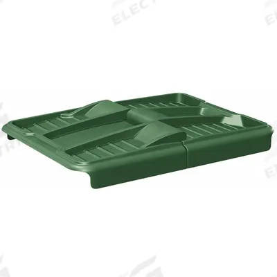 CORTECH Hinged Truck Lid: 53 in L 30 in W 6 in H, Fits 18.7 cu ft, 0.7 cu yd, Green - Hinged Lids for Flame-Retardant Easy-Drain Dual-Handle Cube Trucks