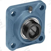 TRITAN 4 Bolt Flange Bearing: Radial Ball, 1 7/16 in Bore, Cast Iron, Eccentric Collar, 4 9/16 in Lg (MPN HCFU207-23). Key specifications — Bore Type: Cylindrical; Brand: TRITAN; Lubricant Material: NLGI #2 Equivalent; Mounting Bolt Size: 7/16 in; System of Measurement: Inch.