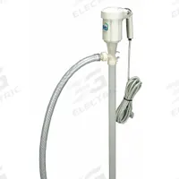 FINISH THOMPSON Electric Drum Pump: Pump with Hose, 1/3 hp HP, 115 V AC, 17 gpm, Polypropylene/PVDF (MPN EFV-40 & S1 Kit). Key specifications — Brand: FINISH THOMPSON; Suction Tube Material: PVDF.