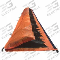 QUICK DAM Portable Flood Dam: Fresh Water/Saltwater, 26 1/2 in Overall Ht, 106 in Overall Wd (MPN QDWGWL-2650). Key specifications — Color: Orange; Bag Material: Heavy Duty PVC; Brand: QUICK DAM; Closure: Hook-and-Loop; Fill Style: Ballast Required; For Water Salinity: Fresh Water.