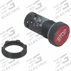 SCHNEIDER Flush Push Button: Red, 22 mm Mounting Size, Non-Metallic, Momentary (MPN XB7NA4234). Key specifications — Brand: SCHNEIDER; Action: Momentary; Legend: Stop; Series: XB7; Push Button Material Type: Non-Metallic.