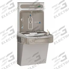 ELKAY Drinking Fountain with Bottle Filler: On-Wall, 8 gph @ 50°F, Vinyl Clad Steel, Gray (MPN EZS8WSLK). Key specifications — Brand: ELKAY; Housing Material: Vinyl Clad Steel; Housing Finish: Granite; Chilling Capacity: 8 gph @ 50°F; Housing Color: Gray.