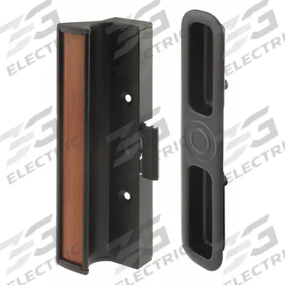 PRIME-LINE Sliding Door Lock: 2 1/8 in Lg, 3/4 in Wd - Recessed Handles for Sliding Doors