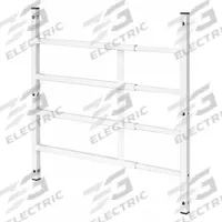 PRIME-LINE Window Security Guard: Fixed, 15 3/4 in to 22 in, 21 1/4 in Ht, 4 Bars, White (MPN S 4760). Key specifications — Brand: PRIME-LINE; Material: Carbon Steel; Mounting Location: Inside/Outside; Adjustability: Fixed; Color: White.