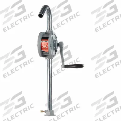 FILL-RITE Hand Pump: Rotary Action, Pump with Spout, Cast Iron Housing, 9.6 oz per stroke - Rotary-Crank Drum Pumps
