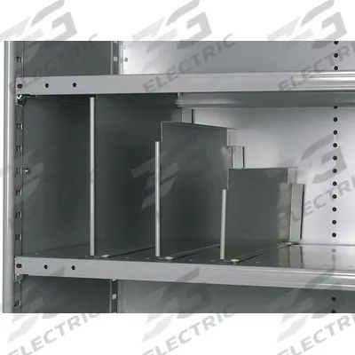 HALLOWELL Divider: 24 in x 12 in, ESD Conductive, Steel, Powder Coated - Vertical Dividers for Standard Metal Shelving