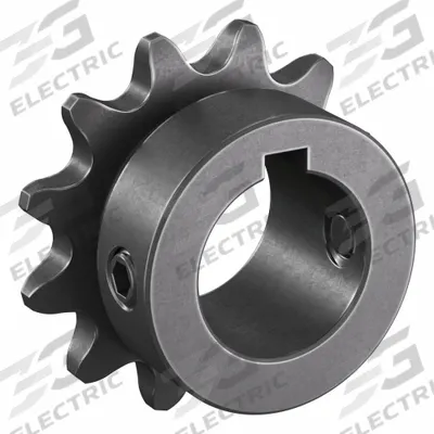 TSUBAKI Single Strand Sprocket: 35, For 3/8 in Chain Pitch, 3/4 in Bore Dia, 12 Teeth - Size 35 Fixed-Bore Roller Chain Sprockets