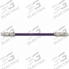 READYCABLE Ethernet Cable: Cat5e, M12 Male Straight x M12 Male Straight, 5 ft Lg, PUR, Purple, X (MPN CAT9421013-5). Key specifications — Brand: READYCABLE; Cable Jacket Color: Purple; End 1 Coding: X; End 2 Coding: X; Performance Category: Cat5e.