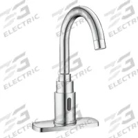 SLOAN Bathroom Sensor Faucet: SF, Brass, Chrome Finish, Single-Post, Plug-In, Back-Check Tee (MPN SF2200-4). Key specifications — Brand: SLOAN; Includes: Battery Back Up (4) AA Alkaline Battery; Series: SF.