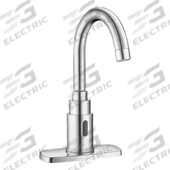 SLOAN Bathroom Sensor Faucet: SF, Brass, Chrome Finish, Single-Post, Plug-In, Back-Check Tee (MPN SF2200-4). Key specifications — Brand: SLOAN; Includes: Battery Back Up (4) AA Alkaline Battery; Series: SF.