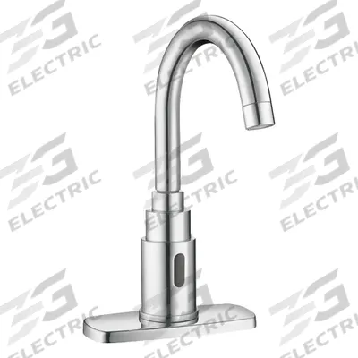 SLOAN Bathroom Sensor Faucet: SF, Brass, Chrome Finish, Single-Post, Plug-In - Single-Post Sensor Bathroom Faucets