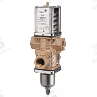 JOHNSON CONTROLS Pressure Regulating Valve: Pressure, Three-Way, 44 gpm Max., 200 psi to 400 psi (MPN V248GD1-001C). Key specifications — For Refrigerant Type: R-410A; Brand: JOHNSON CONTROLS; Body Material: Cast Iron.