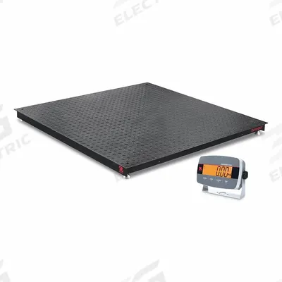 OHAUS Floor Scale: 2,500 lb Wt Capacity - Imperial, 0.5 lb/0.2 kg Readability - Floor Scales