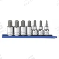 GEARWRENCH Socket Bit Sets: 1 - 25 Pieces, 1/2 in Drive Size, 7 Pieces, 6 mm to 19 mm Tip Size Range (MPN 80720). Key specifications — attr1216280: Fixed Insert; attr1216283: GEARWRENCH; attr1225718: 6 mm to 19 mm; attr1227491: 1/2 in.