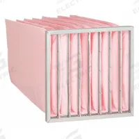 GRAINGER Pocket Air Filter: 20 in x 20 in x 30 in, MERV 13, Pink, Synthetic, 8 Pockets (MPN 3XJ89). Key specifications — Display Sell UOM: EA; Brand: GRAINGER; Media Material: Synthetic; Performance Rating: MERV 13.