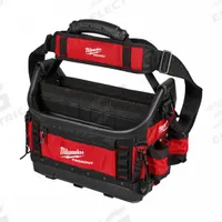 MILWAUKEE PACKOUT Tool Tote: 11 in W x 18 in D x 13 1/2 in H, Ballistic Polyester, Red (MPN 48-22-8317). Key specifications — attr1120376: MILWAUKEE; attr1120463: Ballistic Polyester; attr1120464: Red.