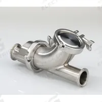 VNE Ball Check Valve: Ball, Y-Style Valve Body, 2 in Pipe Size, 316L Stainless Steel, Clamp x Clamp (MPN EG45BY-62.0). Key specifications — Standards: FDA; Mounting Orientation: Vertical; Brand: VNE; Connection Type - Side 2: Clamp; Valve Series: EG45BY-6; 3-A Compliance: Meets 3A Sanitary Standards; Connection Type - Side 1: Clamp; For Media: Fluids.
