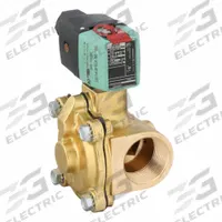 REDHAT Solenoid Valve: 2-Way, Normally Closed, 1 1/4 in Pipe Size, 100 to 240V AC/DC, Watertight (MPN 8210P008LF 100-240). Key specifications — Pipe Size: 1-1/4 in; Voltage: 100 to 240V AC/DC; Brand: REDHAT; Coil Enclosure: Watertight.