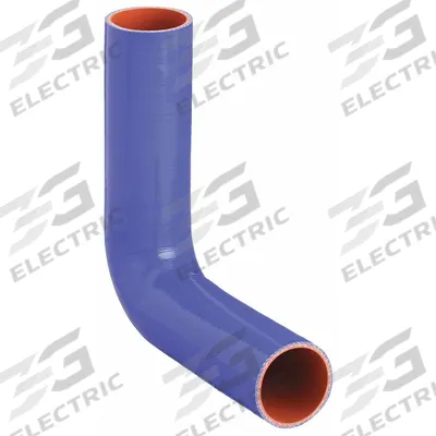 FLEXTECH Elbow Hose: 1/2 in Hose Inside Dia., 20 in Hose Lg, Blue, Silicone - Silicone SAE J20 90° Elbow Heater Hoses