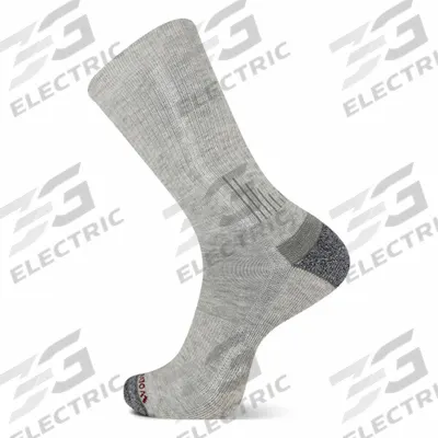 WOLVERINE Socks: Crew, Men's, Gray, Polyester - Performance Work Socks