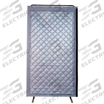 SINGER SAFETY Acoustic Panel: 0.7 NRC, 4 1/2 ft Overall Wd, 8 ft Overall Lg, 1 in Thick - Track-Mounted Hanging Acoustic Curtains