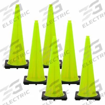 MR. CHAIN Traffic Cone: MUTCD/NCHRP-350, 36 in Cone Ht, Green, Non-Reflective, PVC - Traffic Cones for Roadway Use