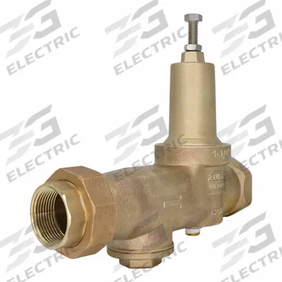 ZURN Pressure Reducing Valve: FNPT x FNPT, 1 1/4 in Pipe Size, Bronze, 15 psi to 75 psi - Standard Capacity Water Pressure Regulators