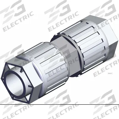 SMC High Purity Tube Fitting: 3/4 in OD x 3/4 in OD Size, Compression x Compression - PFA Compression Tube Fittings