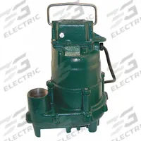ZOELLER Effluent Pump: 1/2 hp, 115V AC, Single Phase, 70 gpm Flow Rate @ 10' of Head, Cast Iron, NPT (MPN 153-0002). Key specifications — Impeller Material: Thermoplastic; Rated Voltage: 115V AC; Brand: ZOELLER; Switch: Not Included.
