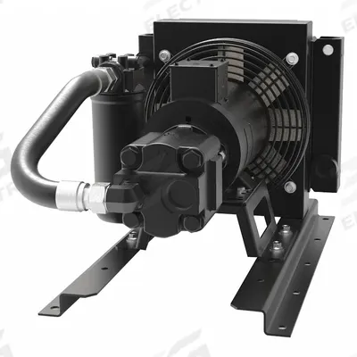 AKG Forced Air Oil Cooler: 3 hp Heat Removed, 1.5 cu in, 11.3 gpm Max. Flow - Off-Line Forced Air Oil Coolers