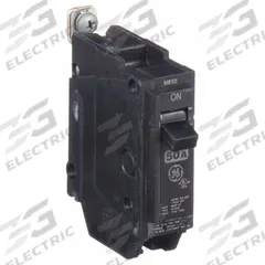 GE Miniature Circuit Breaker: THQB, 50 A, 120/240V AC, Single Phase, 10kA at 120/240V AC, Std (MPN THQB1150). Key specifications — attr195972: 50 A; attr195973: 120/240V AC; attr195974: Single; attr195975: 10kA at 120/240V AC; attr195976: Load Centers.
