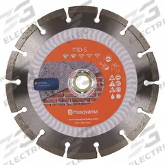 HUSQVARNA Diamond Saw Blade: Brick/Stone, 4 in Blade Dia., 7/8 in Arbor Size, Wet/Dry, Good (MPN TACTI-CUT S 4). Key specifications — attr1097734: Wet/Dry; attr1097738: Circular Saw; attr1097751: HUSQVARNA.
