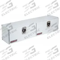 WEATHER GUARD Topside Truck Box: Topside Truck Box, Double Drop-Down Doors Lid, D-Handle, Steel (MPN 272-3-02). Key specifications — Brand: WEATHER GUARD; Color: White; Lock Type: Keyed.