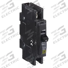 SQUARE D Miniature Circuit Breaker: 60 A, 120/240V AC, Single Phase, 10kA at 120/240V AC, 1 Poles (MPN QOU160). Key specifications — Phase: Single; Amps: 60 A; AC Voltage Rating: 120/240V AC; Max. AIR Rating: 10kA at 120/240V AC; For Use With: Heating; Brand: SQUARE D.