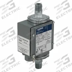 TELEMECANIQUE SENSORS Differential Pressure Switch: 0 psi – 175 psi, 9012G Series, 1/4-18" FNPT (MPN 9012GGW4). Key specifications — Brand: TELEMECANIQUE SENSORS; Pressure Connection Type: 1/4-18" FNPT.