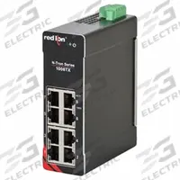 RED LION Ethernet Switch: Unmanaged, DIN Rail, 8 Ports, RJ45, 10/100/1000 Base-T/16 Gbps, IP20 (MPN 1008TX). Key specifications — Port Type: RJ45; Manufacturer Part Number: 1008TX; Brand: RED LION; Features: Jumbo Frame Support; IP Rating: IP20; Maximum Input Voltage: 49V DC; Mounting Location: DIN Rail; Network Interface: 16 Gbps.