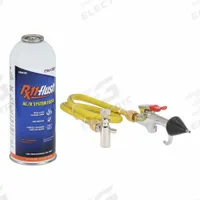 NU-CALGON Flush Solvent: 1 lb Can, Liquid, Clear, 5 ton For System Size (MPN 4300-08). Key specifications — Fluid Color: Clear; Includes: Gun; Form: Liquid; Container Type: Can; For Lubricant Type: Mineral Oil; Brand: NU-CALGON; Series: Rx11; Flammability: Non-Flammable.